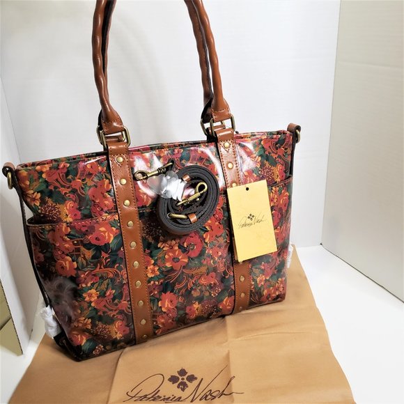 NWT Patricia Nash Leather Rustic Nature Collection Handbag Tote - Picture 3 of 14